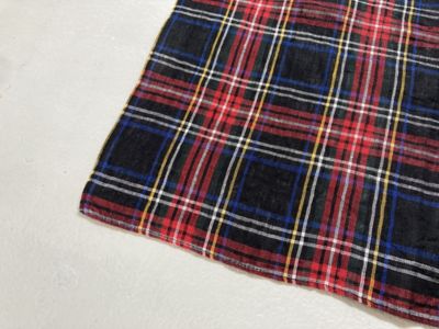 LINEN TARTAN CHECK HANDKERCHIEF | R