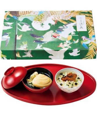 ｂ０５１３９３ 京都国立博物館限定ギフト 京洛 辻が花 百鳥文様友禅染打掛 京茶漬と京野菜お吸物最中詰合せ お吸物 の通販 伊勢丹オンラインストア