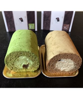 宇治抹茶ロールケーキ＆ほうじ茶ロールケーキセット