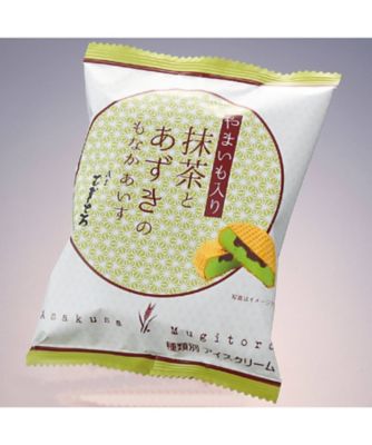 やまいも入り抹茶とあずきのもなかあいす１０個入