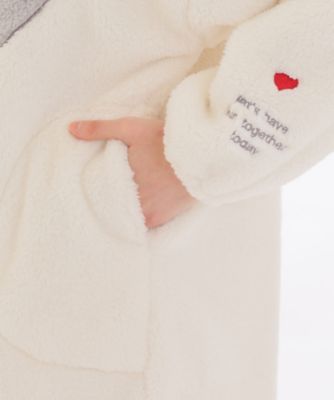 【新品タグ付き】ストレッチボアハート　ピンク　　もこもこ　ワンピース　パジャマ 新品タグ付き】ストレッチボアハート ピンク もこもこ
