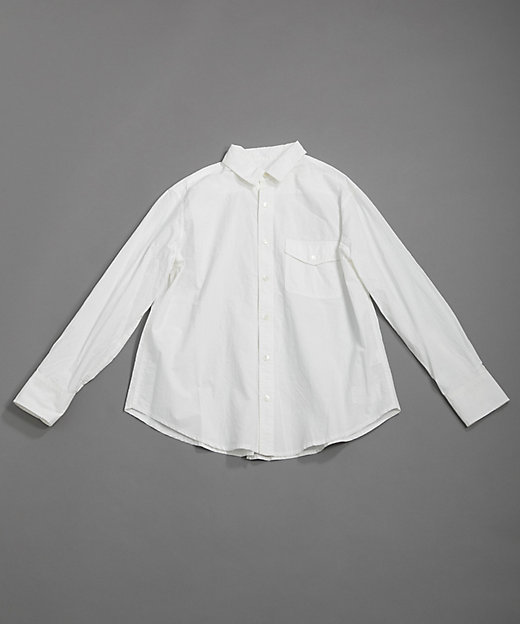 【送料無料】ピュリエ・D シンプルなタイプライターシャツ 白 トップス