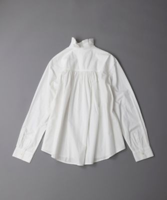 パウロ・ホワイト　Ｈａｄｄｏｗ　たたみフリルカラーシャツ