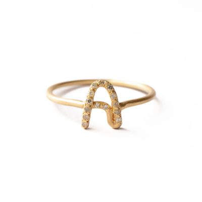 ＜MONAKA jewellery (Women)＞Ｉｎｉｔｉａｌ　リング　“Ａ”　２３ＲＧ０１－０１３０９