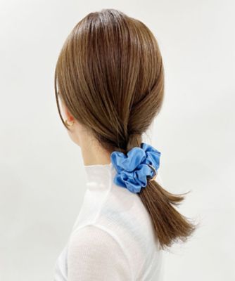シルク スクランチー ウィズ ボールド リング | THE HAIR BAR TOKYO