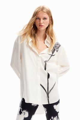 Desigual (Women)/デシグアル フラワー オーバーサイズシャツ