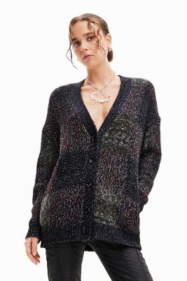 ＜Desigual (Women)＞オーバーサイズ　チェックカーディガン