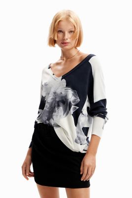 Desigual (Women)/デシグアル コラージュ ハイゲージニットセーター