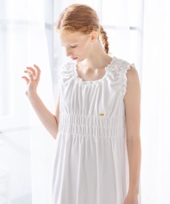 ns118 美品✨エルマンノシェルヴィーノ 高級ノースリーブワンピース XL 白 ns118 美品✨エルマンノシェルヴィーノ 高級ノースリーブ