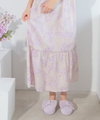 ５０／ダブルガーゼミモザライクノースリーブワンピース