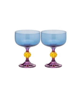 ジュエル カクテルグラス パープル set of 2 24ー