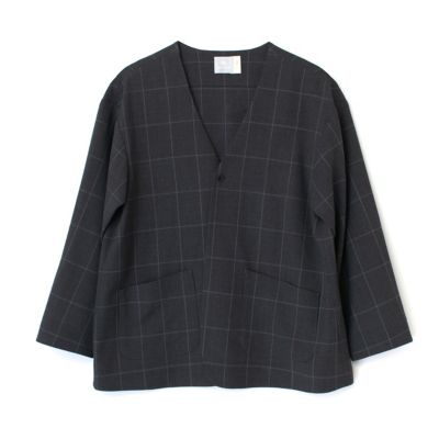 ＜三越伊勢丹/公式＞ m doudoujouons (Baby & Kids)/エム・ドゥドゥジュオン V-NECK JK GRAY window pane コート・ジャケット【三越伊勢丹/公式】