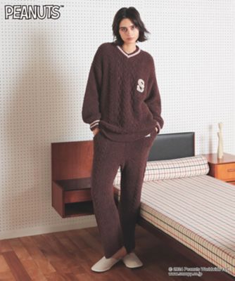 ＰＥＡＮＵＴＳ（ＴＭ）ケーブルニットパンツ　２４－７５１０１