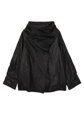 ＜Y’s (Women)＞ＬＥＡＴＨＥＲ　ＢＩＧ　ＣＯＬＬＡＲ　ＪＡＣＫＥＴ