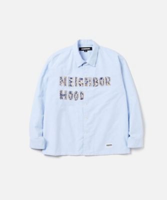 ＜NEIGHBORHOOD (Men)＞シャツ　ＨＡＮＤ　ＤＲＡＷＩＮＧ　ＥＭＢＲＯＩＤＥＲＹ　ＳＨＩＲＴ　ＬＳ　２４２ＡＱＮＨーＳＨＭ０５