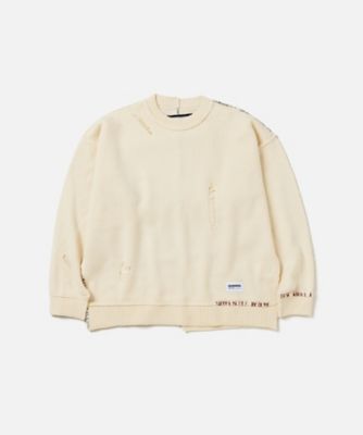 ＜NEIGHBORHOOD (Men)＞ニット　ＳＡＶＡＧＥ　ＣＲＥＷＮＥＣＫ　ＳＷＥＡＴＥＲ　２４２ＦＵＮＨーＫＮＭ０１