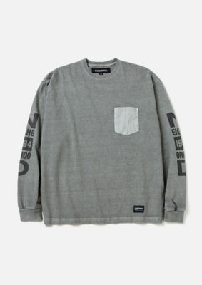 長袖カットソー ＰＩＧＭＥＮＴ ＤＹＥＤ ＣＲＥＷＮＥＣＫ ＬＳ ２４２ＵＮＮＨーＣＳＭ０３ | NEIGHBORHOOD (Men)/ネイバーフッド  | 三越伊勢丹オンラインストア・通販【公式】