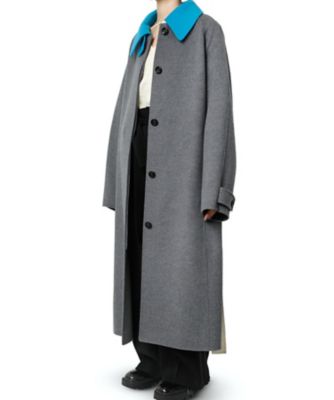 美品】Double Faced Stand Fall Collar Coat-