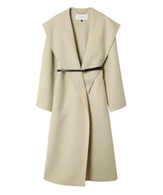 ルシェルブルー　big collar belted maxi coat