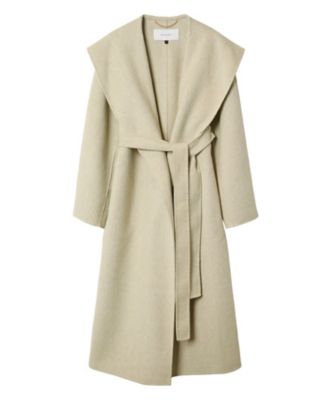 Big Collar Belted Maxi Coat | LE CIEL 