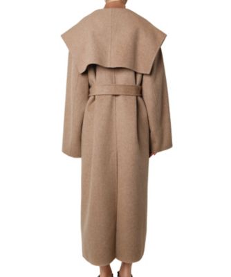 Ｂｉｇ Ｃｏｌｌａｒ Ｂｅｌｔｅｄ Ｍａｘｉ Ｃｏａｔ | ファッション