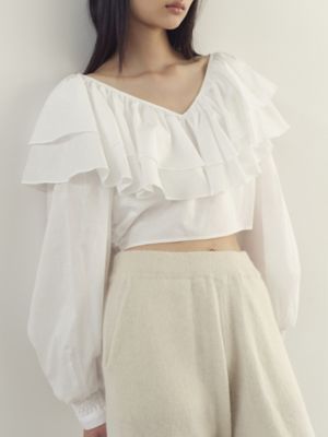 Frill Collar Short Blouse | ファッション・服 