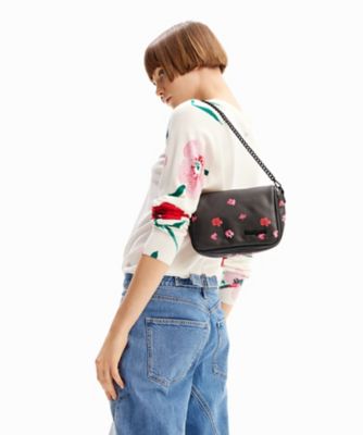 花柄ふかふか　ミニクロスボディバッグ
