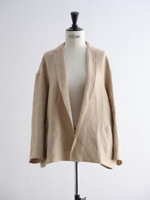 ＜saqui (Women)＞ｌｉｎｅｎ　ｒｅｖｅｒｉｓｉｂｌｅ　ｊａｃｋｅｔ