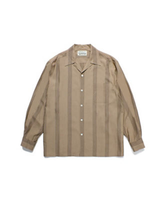 シャツ ＳＴＲＩＰＥＤ ＯＰＥＮ ＣＯＬＬＡＲ ＳＨＩＲＴ Ｌ／Ｓ