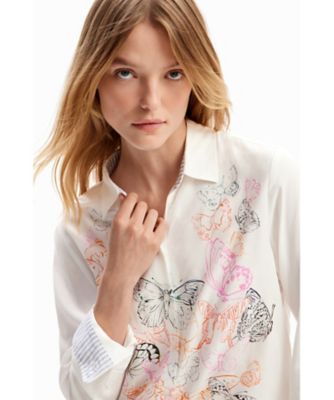 デシグアル（Desigual）/蝶々モチーフ エアリーシャツ 蝶々モチーフ エアリーシャツ | Desigual (Women)/デシグアル | 三越