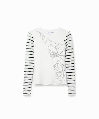 花柄パッチワーク　Ｔシャツ