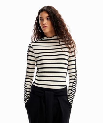 Desigual (Women)/デシグアル パッチワーク ストライプTシャツ