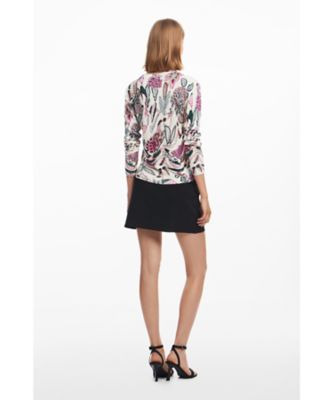 ボタニカル柄のニットセーター 24WWJF41 | Desigual (Women