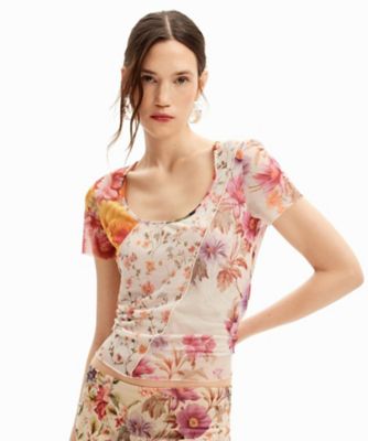 Desigual (Women)/デシグアル フラワーチュールTシャツ