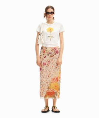 花のイラストＴシャツ　２４ＷＷＴＫＸＡ