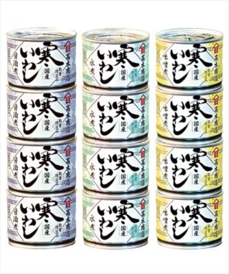 ４０１０７　国産寒いわしの缶詰３種セット　計１２缶