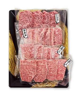 ４１１０７　１箱　黒毛和牛Ａ５等級の４種焼肉用盛合せ