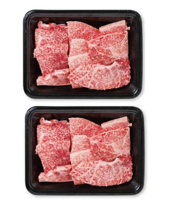 ４１１０２　２パック　鹿児島県産黒毛和牛　焼肉用切り落としカルビ