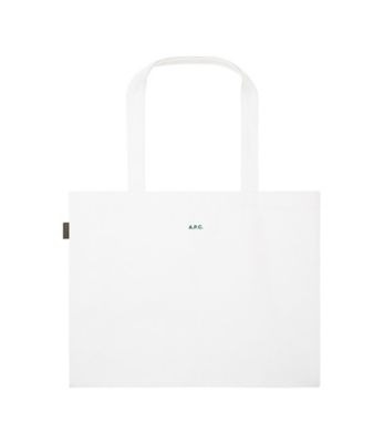 A.P.C. X JJJJound ホワイトエコバッグ A.P.C.のJJJJoundエディション ホワイト Hôtel Souvenirs トート
