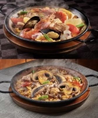 スペインレストラン サングリア/スペインレストラン サングリア 魚貝のミックスパエリア&きのこのパエリアセット