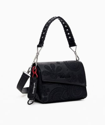 ＜Desigual (Women)＞エンボスペイズリー　２ＷＡＹ　ショルダーバッグ　ブラック　２４ＷＡＸＰ３６
