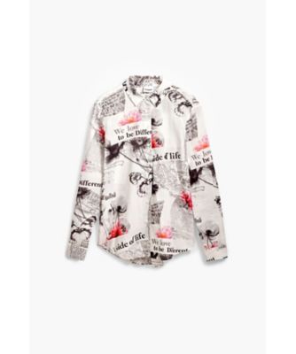 【SALE】Desigual (Women)/デシグアル グラフィティコラージュ シャツブラウス 24WWCW20 ホワイト(1000) トップス【三越伊勢丹/公式】