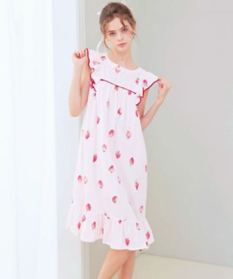 ＜Narue (Women)＞コットンダブルガーゼいちごノースリーブワンピース　２５ー１１０１９