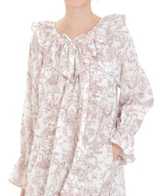 Narue (Women)/ナルエー コットンダブルガーゼトワルドジュイナイトドレス 25-51003 ブラウン ルームウェア【三越伊勢丹/公式】