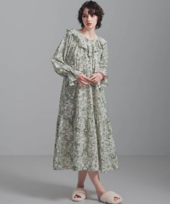 Narue (Women)/ナルエー コットンダブルガーゼトワルドジュイナイトドレス 25-51003 グリーン ルームウェア【三越伊勢丹/公式】