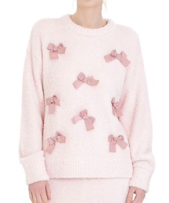 Narue (Women)/ナルエー モールニットリボンセットアップ 25-51401 ピンク ルームウェア【三越伊勢丹/公式】