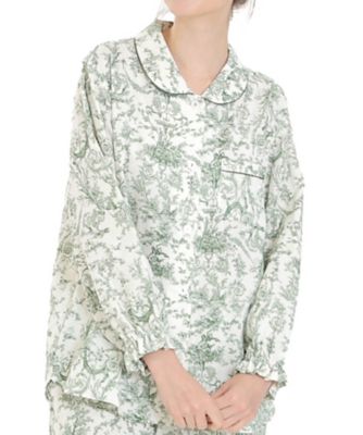 Narue (Women)/ナルエー コットンダブルガーゼトワルドジュイシャツパジャマ 25-51406 グリーン ルームウェア【三越伊勢丹/公式】