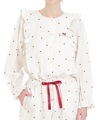 ＜Narue (Women)＞シュークリームガーゼ（Ｒ）プティーハートフリルパジャマ　２５－５１４１５
