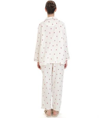 コットンダブルガーゼいちごシャツパジャマ 25－51431