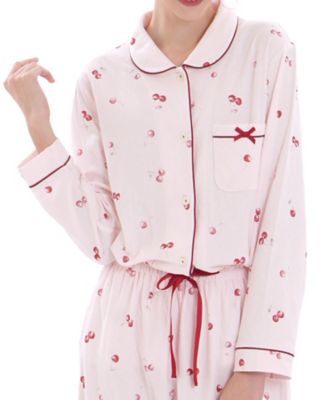 ＜Narue (Women)＞コットン接結チェリーシャツパジャマ　２５ー７１４０２